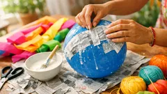 Cara bikin piñata balon yang kuat dan rapi untuk pesta anak, cuma 3 lapis papier-mâché